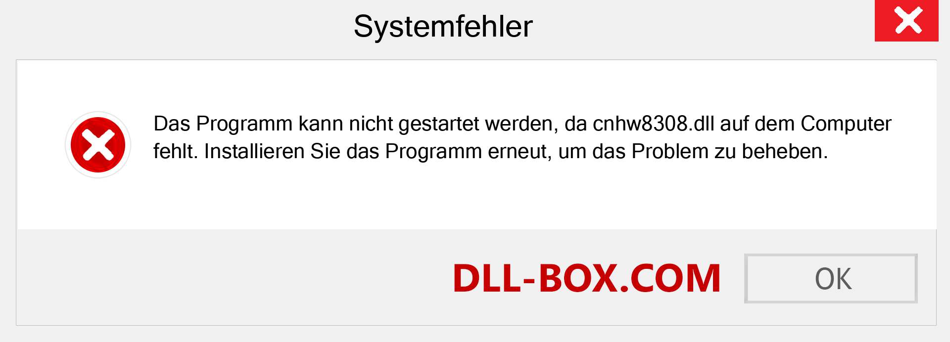 cnhw8308.dll-Datei fehlt?. Download für Windows 7, 8, 10 - Fix cnhw8308 dll Missing Error unter Windows, Fotos, Bildern