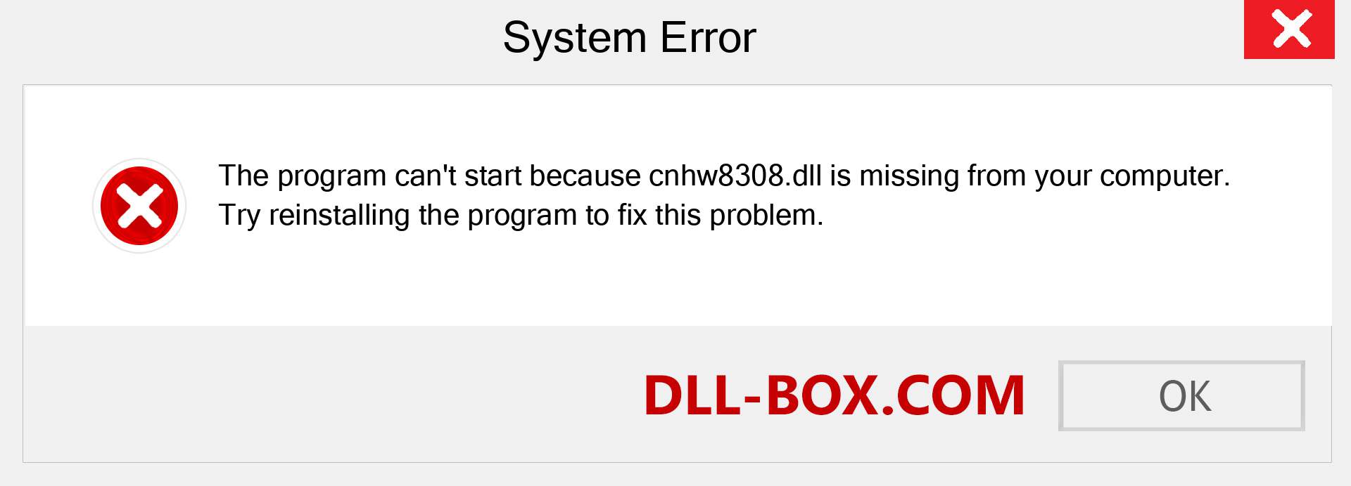  cnhw8308.dll file is missing?. Download for Windows 7, 8, 10 - Fix  cnhw8308 dll Missing Error on Windows, photos, images