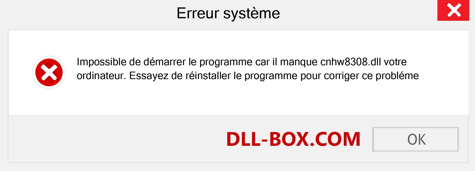 Le fichier cnhw8308.dll est manquant ?. Télécharger pour Windows 7, 8, 10 - Correction de l'erreur manquante cnhw8308 dll sur Windows, photos, images