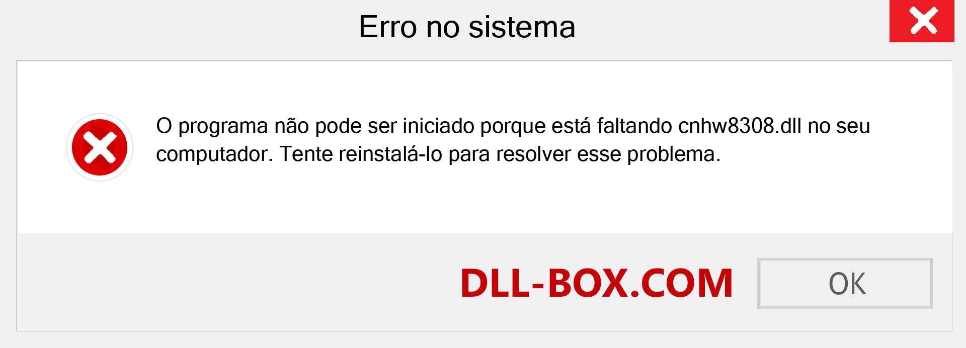 Arquivo cnhw8308.dll ausente ?. Download para Windows 7, 8, 10 - Correção de erro ausente cnhw8308 dll no Windows, fotos, imagens